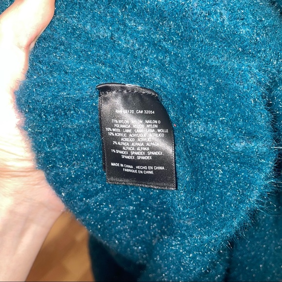 Anthropologie green Sleeping On Snow Northbound Eyelash open front Cardigan XS - Picture 9 of 11